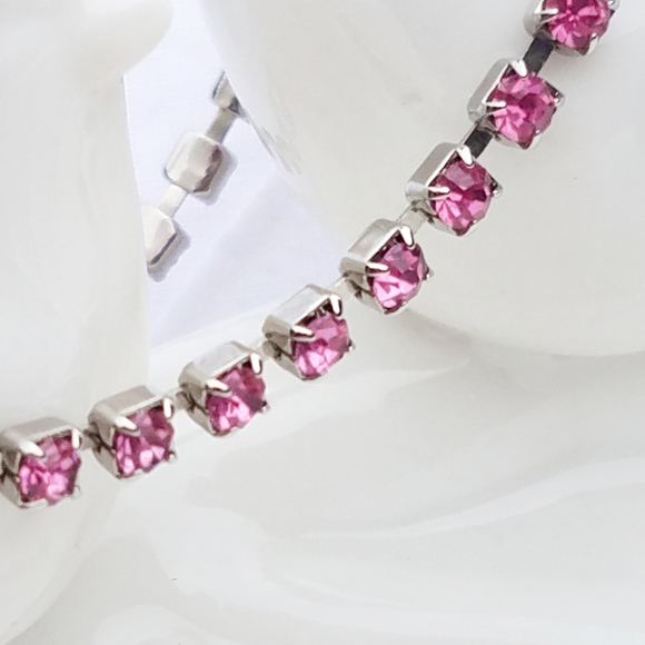 Fashion Jewelry Pink Crystal Bracelet - Picture 7 of 7
